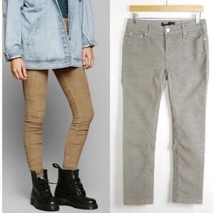 BDG UO Urban Outfitters skinny jeans corduroy beige slim fit cropped pants xs 26